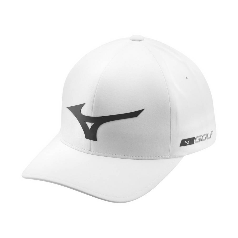 Mens Mizuno Tour Delta Golf Hat White/Grey Philippines (EKQZWC401)